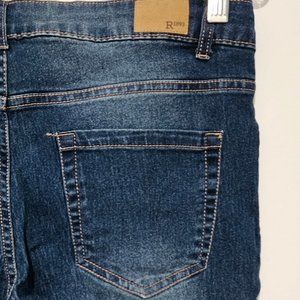 R 1893 Roebuck High Rise Skinny Jeans Jeggings Dark Blue Wash Stretch Sz 8 x 30
